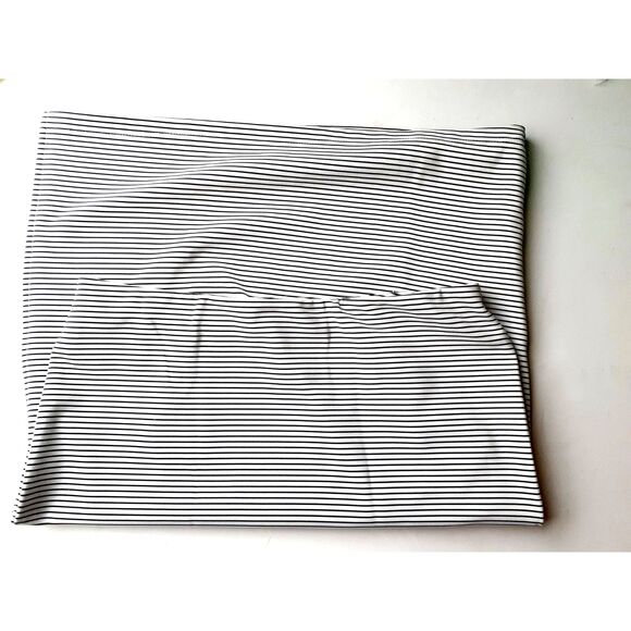 Free Press Nordstrom Black&White Stripes Elastic Waist KneeLength Pencil Skirt - Picture 7 of 12